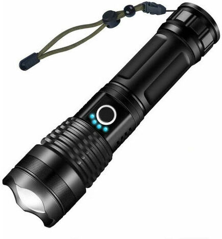 Neige - SnowTorch Flashlight, usb Rechargeable led Ultra Powerful 3000 Lumens cree XHP50 Flashlight, 5 Modes IP65 Waterproof Military Zoomable for