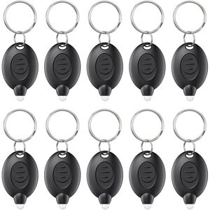 TLILY 10 Pack LED Keychain Flashlight Mini Light Portable Key Ring Torch for Outdoor Camping Hiking