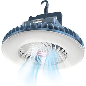 Jalleria - 1PC led Camping Light with usb Rechargeable Fan, Camping Fan with Light, Tent Lamp Lantern Outdoor Camping Accessories