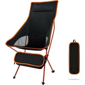 Linghhang - Folding Camping Chairs, Lightweight and Portable with Carry Bag for Outdoor, Fishing, Hiking, Beach, Picnics (Orange)