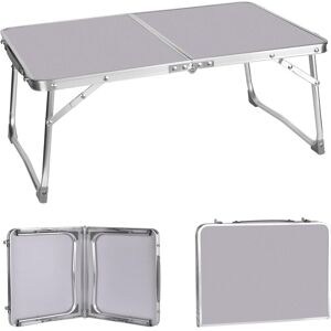 DAYPLUS 60cm Folding Table,Portable Foldable Small Table with Carrying Handle, Withe Square, Camping Picnic Small Table, Fold Up Computer Table, Lightweight