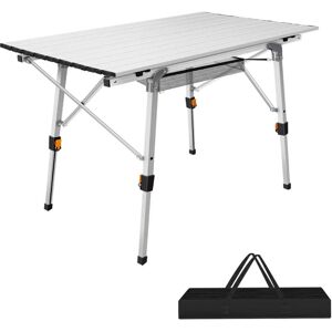DAYPLUS Aluminum Folding Camping Table Roll Up Portable Picnic Table with Carrying Bag