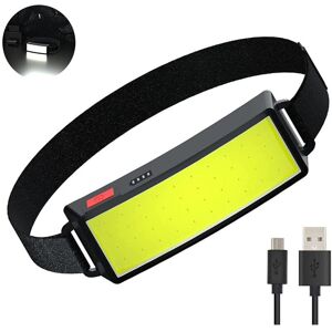 Memkey - cob led Headlamp, Powerful usb Rechargeable Head Lamp, Waterproof Headlight 500 Lumens 2 Pack Helmet Work Light for Camping, Car Maintenance