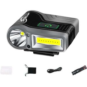 ZVD - led Clip-on Headlamp, Waterproof, Rechargeable, Powerful Headlamp with Sensor Control for Fishing, Running, Camping, Reading, Dog Walking