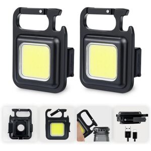 Memkey - Mini led Work Inspection Lights Rechargeable 500 Lumens Magnetic Portable Work Light Small Keychain Waterproof Flashlights for Camping