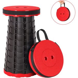 CYSLMUK Red Portable Outdoor Folding Telescopic Camping Stool for Fishing/BBQ/Indoor/Outdoor Activities with Maximum Load Capacity of 150kg