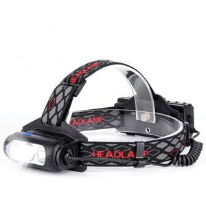ZVD - Powerful led Headlamp, usb Rechargeable, 6 LEDs, 8 Modes, IPX54