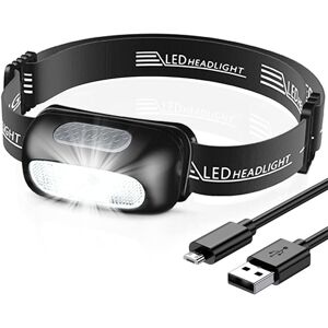 ZVD Powerful Rechargeable Headlamp with 5 Modes - IPX4 Waterproof, Ideal for Fishing, Camping, Hiking