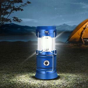 GOTRAYS Solar Camping Light Rechargeable, USB Portable Camping Lantern Adjustable Brightness, 2 Lighting Modes Tent Light Gadgets for Camping Hiking Fishing,