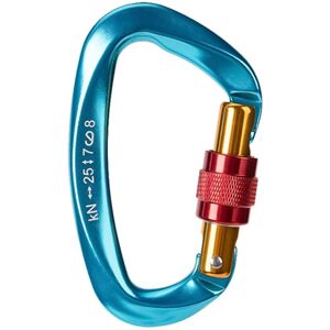 Sollbry - Locking Carabiners, 2 Pieces Climbing Carabiners, 25KN Heavy Duty with Screw Lock for Climbing, d Shape for Outdoor Climbing, Camping,