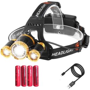 Longziming - Super Bright led Headlamp Rechargeable Waterproof Flashlight Headlamp 9000 Lumens, Adjustable Zoomable Sensor Head Torch for Camping