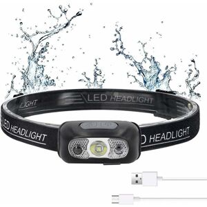 GRID COOL Powerful Super Bright USB Rechargeable LED Headlamp, Head Torch with 500 LM, 3 Lighting Modes, IPX1 Waterproof, Motion Sensor Lamp for Children,