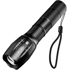 Memkey - Ultra Powerful led Flashlight, 1000 Lumens IPX5 Waterproof Tactical Lamp Zoomable 5 Lighting Modes Shockproof Anti-Slip for Camping Hiking