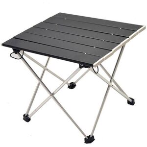 SJQKA Ultralight Portable Aluminum Alloy Folding Camping Table with Carry Bag, Easy to Clean, for Outdoor Activities, Picnic, Cooking, Beach, Hiking.
