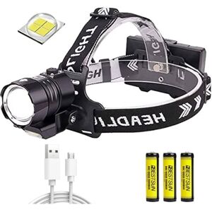 Héloise - usb Rechargeable Headlamp Powerful XHP90.2 led Super Bright 20000 Lumens Head Torch with cob Lighting Waterproof Zoomable Alarm Light 4