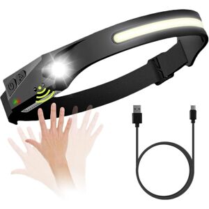 Memkey - usb Rechargeable led Headlamp, 600 Lumens, 5 Modes, Motion Sensor, IPX4 Waterproof, 230 Degree Visibility, Ideal for Running, Fishing,