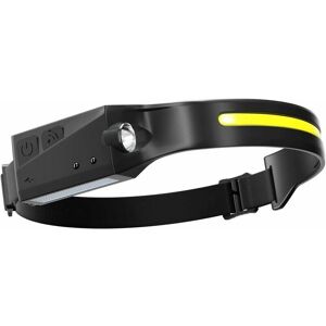 Gotrays - usb Rechargeable led Headlamp, cob xpe Wave Sensor Headlight with 5 Super Bright Modes, Waterproof Headlamp for Fishing, Camping,