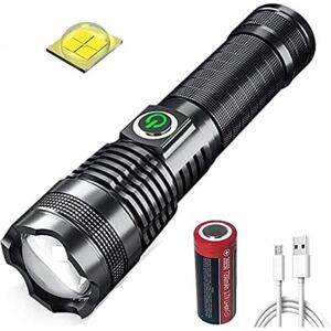 ZVD - usb Rechargeable XHP70 led Torch Super Bright Zoomable Flashlight