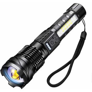 ZVD-A76 Ultra Powerful LED Flashlight 20000 Lmens USB Rechargeable Flashlight 7 Modes Tactical Flashlight with Clip for Camping Hiking Emergency