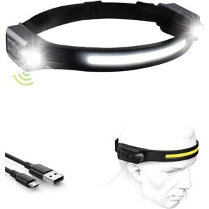 Linghhang - 1 Pack (Black) Rechargeable led Headlight, 1200mA, Dual Headlight, 12 Hours Runtime, 5 Lighting Modes, Lightweight, with Motion Sensor, Linghhang - 1 Pack (Black) Rechargeable led Headlight, 1200mA, Dual Headlight, 12 Hours Runtime, 5 Lighting Modes, Lightweight, with Motion Sensor,