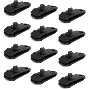 Oylda - 12pcs Tarp Clips Set, Multifunctional Secure Tarp Clips for Camping Canopy Activities (Black) Oylda - 12pcs Tarp Clips Set, Multifunctional Secure Tarp Clips for Camping Canopy Activities (Black)