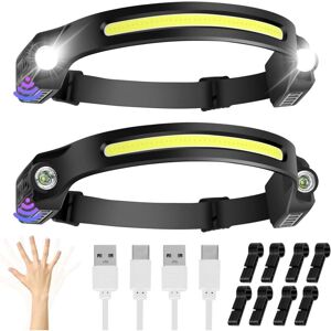 Linghhang - 2 Piece usb Rechargeable led Headlamp 350 Lumens 6 Modes 230 Degree Viewing Wide Angle IPX4 Waterproof Flashlight Gift for Adults, Kids, Linghhang - 2 Piece usb Rechargeable led Headlamp 350 Lumens 6 Modes 230 Degree Viewing Wide Angle IPX4 Waterproof Flashlight Gift for Adults, Kids,