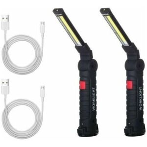 WOIYIC 2 X COB Work Light Rechargeable LED Work Lamp COB Workshop Lamp Torch Flashlight Work Light LED Work Lamp With Magnetic Base Inspection Lamp For WOIYIC 2 X COB Work Light Rechargeable LED Work Lamp COB Workshop Lamp Torch Flashlight Work Light LED Work Lamp With Magnetic Base Inspection Lamp For