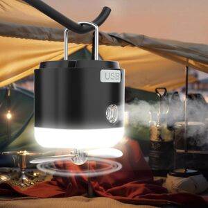 COOCHEER 3 in 1 LED Camping Light with USB Rechargeable Fan, Camping Lantern, 4 Brightness Levels, Portable Tent Lamp for Outdoor Camping, Power Outage COOCHEER 3 in 1 LED Camping Light with USB Rechargeable Fan, Camping Lantern, 4 Brightness Levels, Portable Tent Lamp for Outdoor Camping, Power Outage