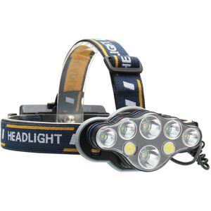 Memkey - Rechargeable led Headlamp, 8 Modes Super Bright Head Lamp 8 LEDs with Warning Light, usb and 2 Waterproof Batteries for Camping, Fishing, Memkey - Rechargeable led Headlamp, 8 Modes Super Bright Head Lamp 8 LEDs with Warning Light, usb and 2 Waterproof Batteries for Camping, Fishing,