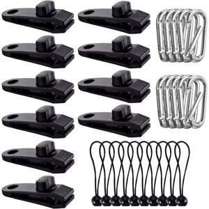 Alwaysh - 30 Pcs Tent Tarp Clip,Tarp Clamp,Heavy Duty Tarpaulin Clip with Elastic Tensioner,Crocodile Mouth Tent Clips for Tents, Pool Covers, Alwaysh - 30 Pcs Tent Tarp Clip,Tarp Clamp,Heavy Duty Tarpaulin Clip with Elastic Tensioner,Crocodile Mouth Tent Clips for Tents, Pool Covers,