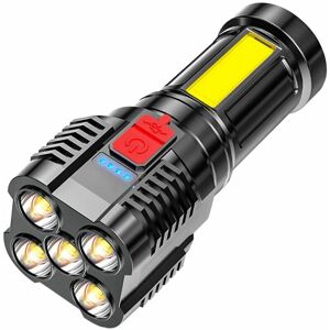 Alwaysh - Ultra Powerful led Flashlight, led Flashlight Torch, 10000 Lumens Rechargeable Flashlight, IP65 Waterproof, Adjustable Zoomable Torch Alwaysh - Ultra Powerful led Flashlight, led Flashlight Torch, 10000 Lumens Rechargeable Flashlight, IP65 Waterproof, Adjustable Zoomable Torch