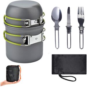 MEMKEY Camping Cookware Set, Mini Camping Cookware Set with Camping Stove, 1-4 Person Portable Cooking Stove for Outdoor Hiking/Fishing/Survival/Picnic etc MEMKEY Camping Cookware Set, Mini Camping Cookware Set with Camping Stove, 1-4 Person Portable Cooking Stove for Outdoor Hiking/Fishing/Survival/Picnic etc