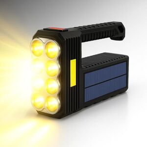 CCYKXA Mega Power 8 LED Solar Flashlight – Super Bright Rechargeable Portable Torch – Powerful Work Equipment – Bright Light for Camping, Home, Work CCYKXA Mega Power 8 LED Solar Flashlight – Super Bright Rechargeable Portable Torch – Powerful Work Equipment – Bright Light for Camping, Home, Work