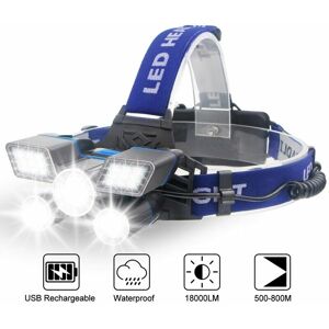 HOOPZI Head Torch Rechargeable 5 led Headlamp Ultra Bright Rechargeable Headlight with Power Indicator, Head Lamps Waterproof 9 Modes Work Light for Outdoor HOOPZI Head Torch Rechargeable 5 led Headlamp Ultra Bright Rechargeable Headlight with Power Indicator, Head Lamps Waterproof 9 Modes Work Light for Outdoor