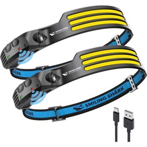 Gotrays - Headlamp, 230° Wide Angle 3LED White Light Strips Rechargeable Headlight with Motion Sensor Waterproof for Outdoor Activities, led Headlamp Gotrays - Headlamp, 230° Wide Angle 3LED White Light Strips Rechargeable Headlight with Motion Sensor Waterproof for Outdoor Activities, led Headlamp