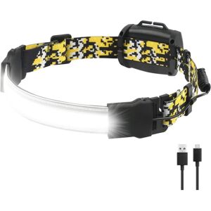 Longziming - Headlamp, 230° Wide Beam, Rechargeable 1800mAh Waterproof cob led Headlamp for Adults Kids, Reading, Camping, Hiking, Fishing, Attic and Longziming - Headlamp, 230° Wide Beam, Rechargeable 1800mAh Waterproof cob led Headlamp for Adults Kids, Reading, Camping, Hiking, Fishing, Attic and