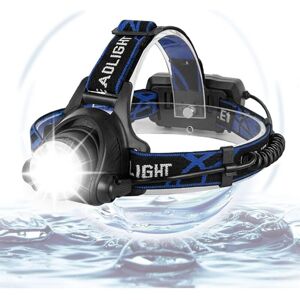 WOIYIC Headlamp, rechargeable LED torch with 3 lighting modes, with USB cable, 2 x 18650 batteries with indicator light, suitable for camping, fishing and WOIYIC Headlamp, rechargeable LED torch with 3 lighting modes, with USB cable, 2 x 18650 batteries with indicator light, suitable for camping, fishing and