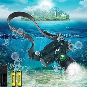 Gotrays - High Lumen led Diving Headlight 2000 Lumen Rechargeable Swimming Headlamp 3 Light Modes IPX8 Waterproof Headlamp Underwater Safety Headlamp Gotrays - High Lumen led Diving Headlight 2000 Lumen Rechargeable Swimming Headlamp 3 Light Modes IPX8 Waterproof Headlamp Underwater Safety Headlamp