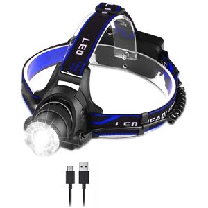 TLILY LED Rechargeable Headlamp 3 Lighting Modes Telescopic Zoom Flashlight Super Bright Lights for Camping TLILY LED Rechargeable Headlamp 3 Lighting Modes Telescopic Zoom Flashlight Super Bright Lights for Camping