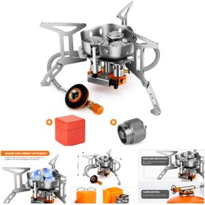 COOCHEER Outdoor Portable Mini Gas Stove Stainless Steel 5.9"3.35" Gas Camping Stove, 6800W Windproof and with Piezo Ignition for Camping/Hiking/Picnic COOCHEER Outdoor Portable Mini Gas Stove Stainless Steel 5.9"3.35" Gas Camping Stove, 6800W Windproof and with Piezo Ignition for Camping/Hiking/Picnic