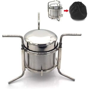 WOIYIC Portable Camping Alcohol Stove Stainless Steel Alcohol Stove Outdoor Folding Mini Spirit Cooker Picnic BBQ Cookout Stove WOIYIC Portable Camping Alcohol Stove Stainless Steel Alcohol Stove Outdoor Folding Mini Spirit Cooker Picnic BBQ Cookout Stove