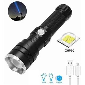 IKODM Rechargeable led Flashlight, Zoomable Tactical Flashlight Super Bright XHP50 6000 Lumens 3 Modes Waterproof Torch for Camping Hiking - rwdiy ›Hand & IKODM Rechargeable led Flashlight, Zoomable Tactical Flashlight Super Bright XHP50 6000 Lumens 3 Modes Waterproof Torch for Camping Hiking - rwdiy ›Hand &