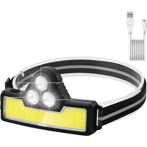 Héloise - Rechargeable led Headlamp cob Head Torch, 3 Light Modes, IPX4 Waterproof Head Torch for Cycling, Fishing, Running, Camping Héloise - Rechargeable led Headlamp cob Head Torch, 3 Light Modes, IPX4 Waterproof Head Torch for Cycling, Fishing, Running, Camping