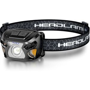 SJQKA Rechargeable LED Headlamp, Ultra Bright Sensor Headlight with 3 Lighting Modes, Red LED Headlamp with White Flashlight SJQKA Rechargeable LED Headlamp, Ultra Bright Sensor Headlight with 3 Lighting Modes, Red LED Headlamp with White Flashlight