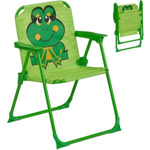 Relaxdays Children's Folding Chair, Camping Seat with Frog, Lightweight, HWD: 51.5x36x37.5 cm, Portable, Multicoloured Relaxdays Children's Folding Chair, Camping Seat with Frog, Lightweight, HWD: 51.5x36x37.5 cm, Portable, Multicoloured