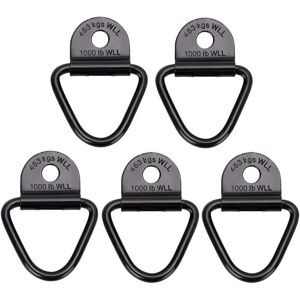 TEHTUY Set of 5 cargo tie-down hooks, heavy-duty black V-rings, forged tie-down ring, 1000 lb capacity, trailer tie-down hooks TEHTUY Set of 5 cargo tie-down hooks, heavy-duty black V-rings, forged tie-down ring, 1000 lb capacity, trailer tie-down hooks