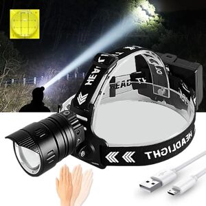 WOIYIC Super Bright 10000 Lumen Headlamp, XHP90.2 USB Rechargeable Headlamp with Motion Sensor, 3 Lighting Modes, Zoomable for Hunting, Camping, Fishing, WOIYIC Super Bright 10000 Lumen Headlamp, XHP90.2 USB Rechargeable Headlamp with Motion Sensor, 3 Lighting Modes, Zoomable for Hunting, Camping, Fishing,