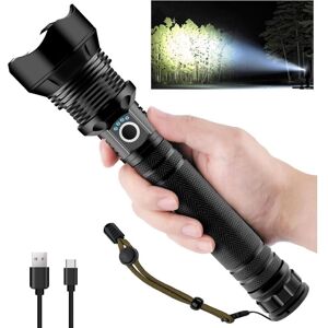 Tinor - Ultra Powerful led Flashlight, 600,000 Lumens usb Type-C Rechargeable Flashlight, XHP70.2 Adjustable Zoomable Waterproof Lighting Torch for Tinor - Ultra Powerful led Flashlight, 600,000 Lumens usb Type-C Rechargeable Flashlight, XHP70.2 Adjustable Zoomable Waterproof Lighting Torch for