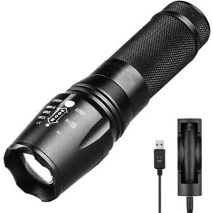 GOTRAYS Zoomable led Flashlight, 2300 Lumens Ultra Powerful led Flashlight, 5 Lighting Modes Waterproof Bicycle Torch Ideal for Outdoor Activities GOTRAYS Zoomable led Flashlight, 2300 Lumens Ultra Powerful led Flashlight, 5 Lighting Modes Waterproof Bicycle Torch Ideal for Outdoor Activities
