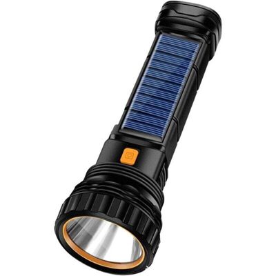 OEM Multifunctional Rechargeable Solar Led Flashlight, 1000 Lumens, With Emergency Strobe Light And 1200 Mah Battery, Emergency Power Supply And Usb Charging Cable, Fast Charging (1 Piece) OEM Multifunctional Rechargeable Solar Led Flashlight, 1000 Lumens, With Emergency Strobe Light And 1200 Mah Battery, Emergency Power Supply And Usb Charging Cable, Fast Charging (1 Piece)